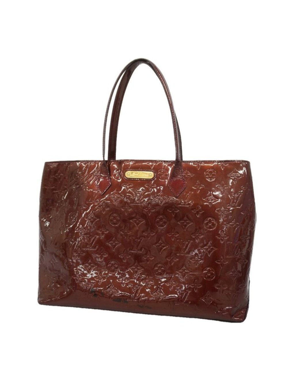 Louis Vuitton Tote Bag Vernis Wilshire MM Rouge Fauvist
